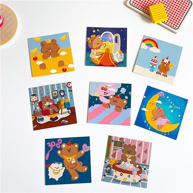 Set 8 Tấm Postcard Dễ Thương