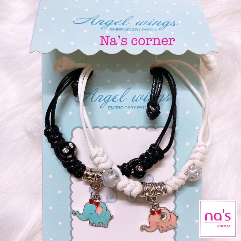 NHIỀU MẪU - 2 Vòng tay lắc tay dây bện cặp đôi đen trắng (2 cái)