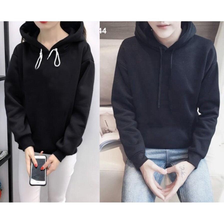 Áo Hoodie Nam Nữ Unisex Nỉ Bông Trơn Màu Dưới 60kg 🍁 Áo Khoác Form Rộng Thoải Mái Siêu Đẹp FREESHIP