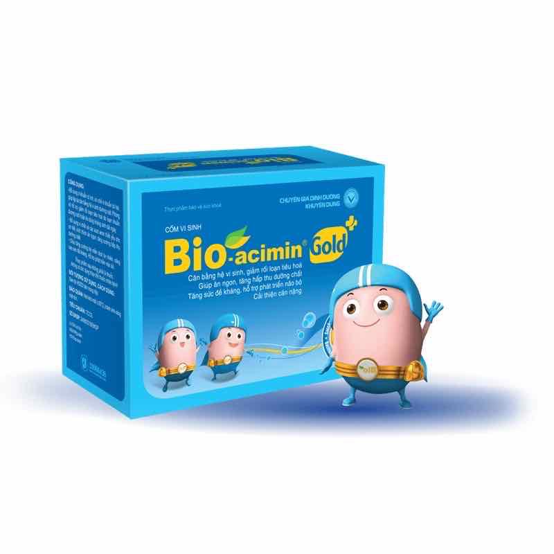 Cốm vi sinh Bio-acimin Gold tiêu hoá khoẻ - trẻ ăn ngon, 30 gói.