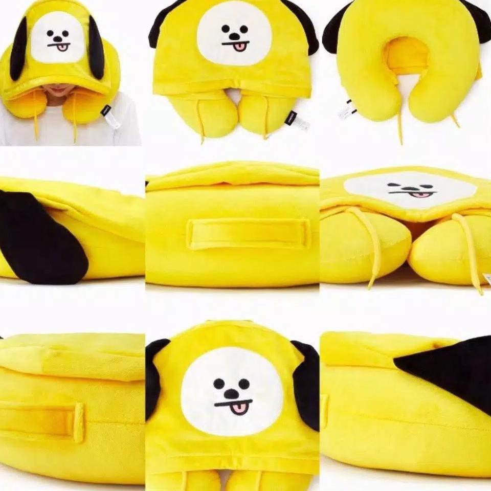 Gối Kê Cổ Hình Chữ U Có Nón In Hình Nhân Vật Bt21 Bts