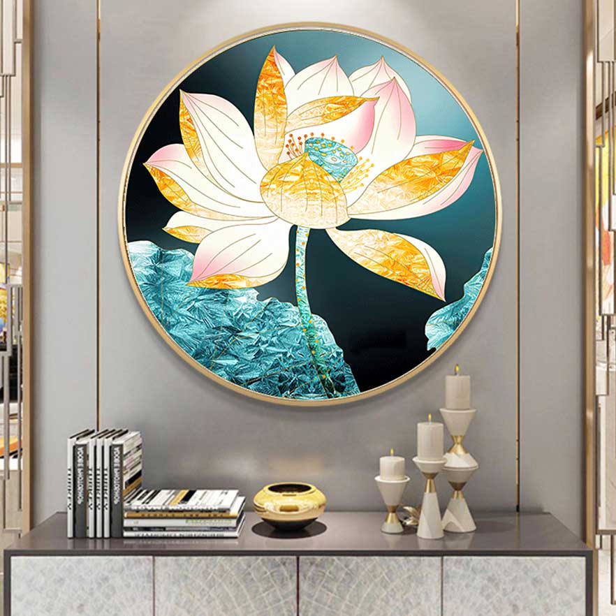 Tranh Tráng Gương Hình Tròn - In UV 3D MIKA Cao Cấp