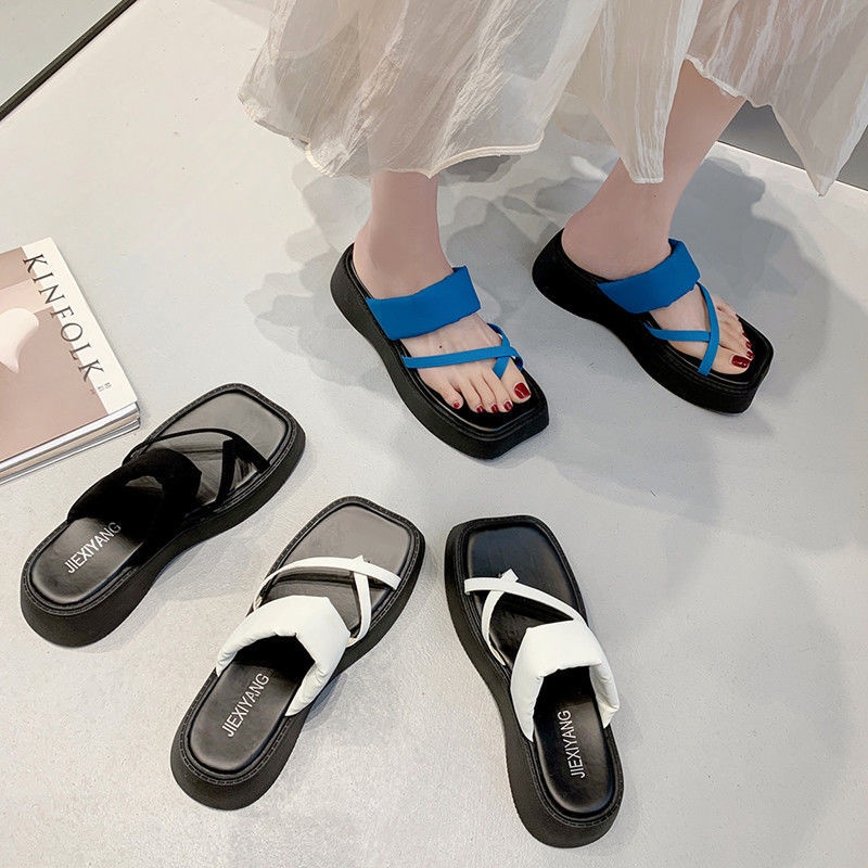 Dép Sandal Đế Dày 2 Tầng Phong Cách Hàn Quốc Thời Trang Mùa Hè