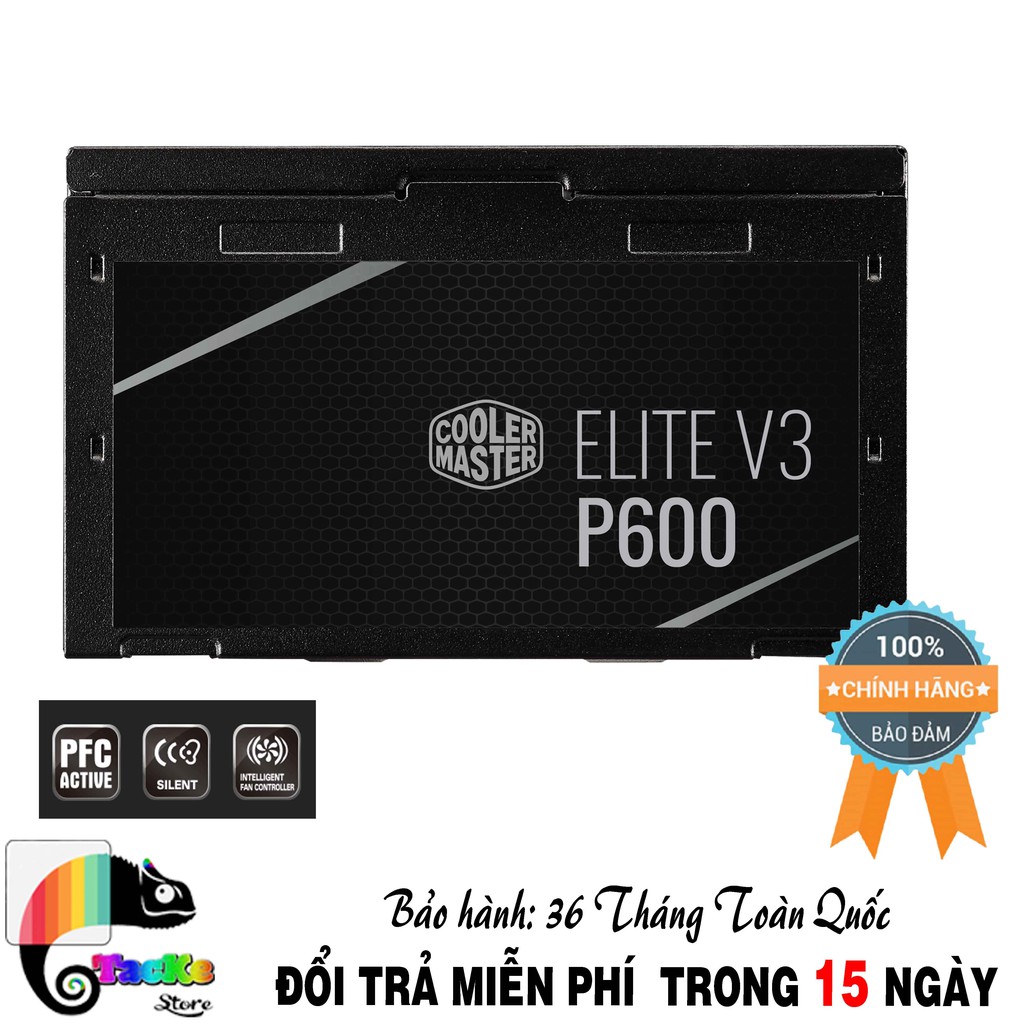 Nguồn máy tính Cooler Master Elite V3 PC600 230V Box I PSU CoolerMasster Elite P600 230V - V3 Box - MPW-6001-PCABN1