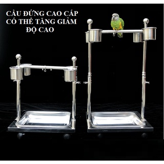 Cầu đứng iniox cao cấp nhập khẩu dành cho mọi dòng vẹt nhỏ, trung và lớn