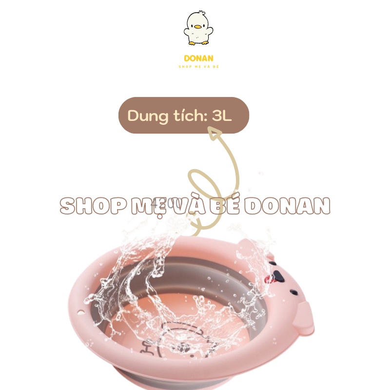 Chậu Rửa Mặt Gấp Gọn Thông Minh 🥑Shop Mẹ Và Bé Donan🥑 Chậu Rửa Mặt Hình Chó Con Gấp Gọn