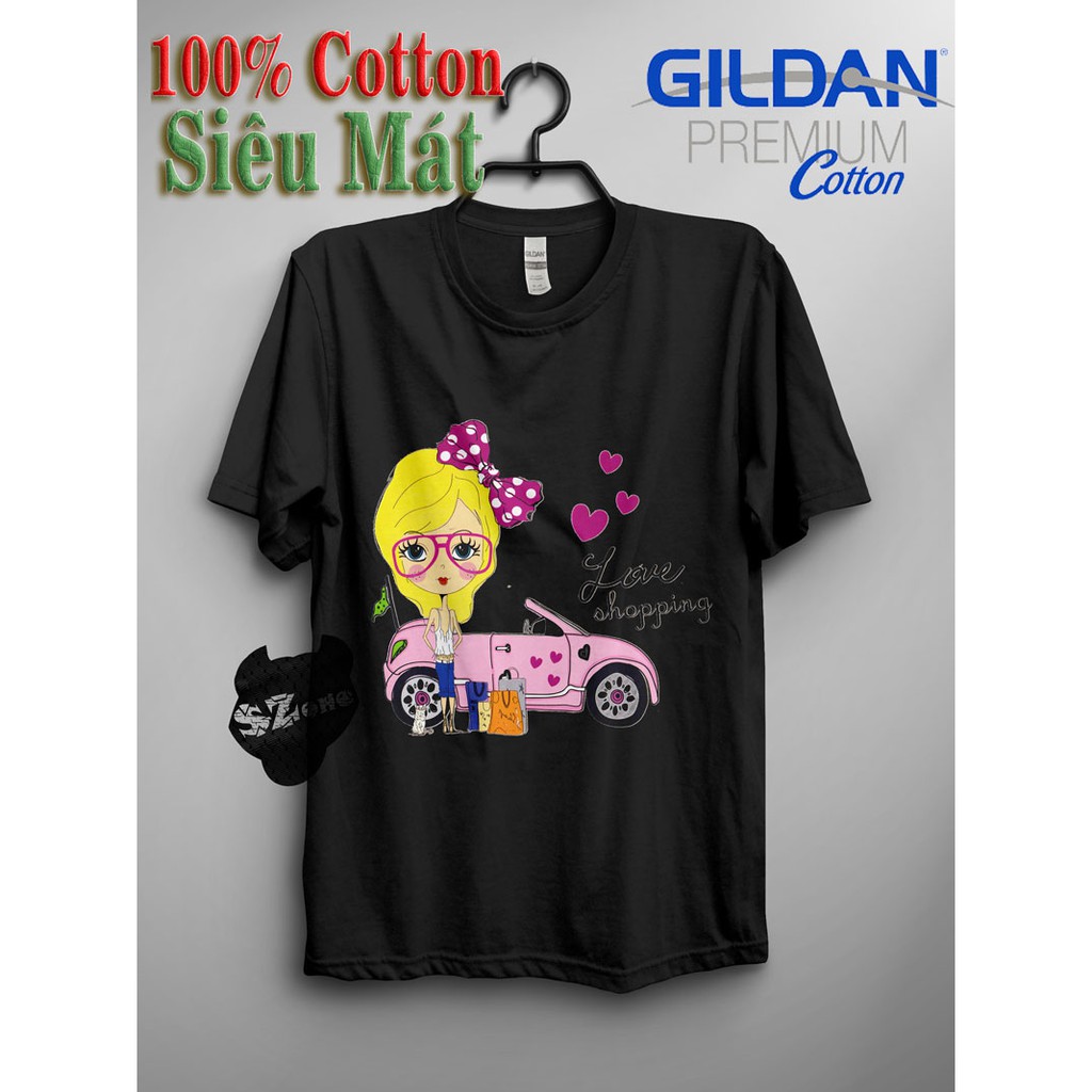 Áo Phông Nữ Cotton 100% In Hình 3D Cao Cấp Phong Cách Szone PF31