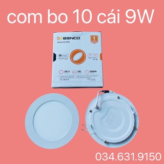 COMBO 10 BÓNG ĐÈN ÂM TRẦN TRÒN SIÊU MỎNG CÔNG SUẤT 9W ÁNH SÁNG TRẮNG PHI 130 DÙNG CHIẾU SÁNG NHÀ Ở CÔNG TRÌNH..