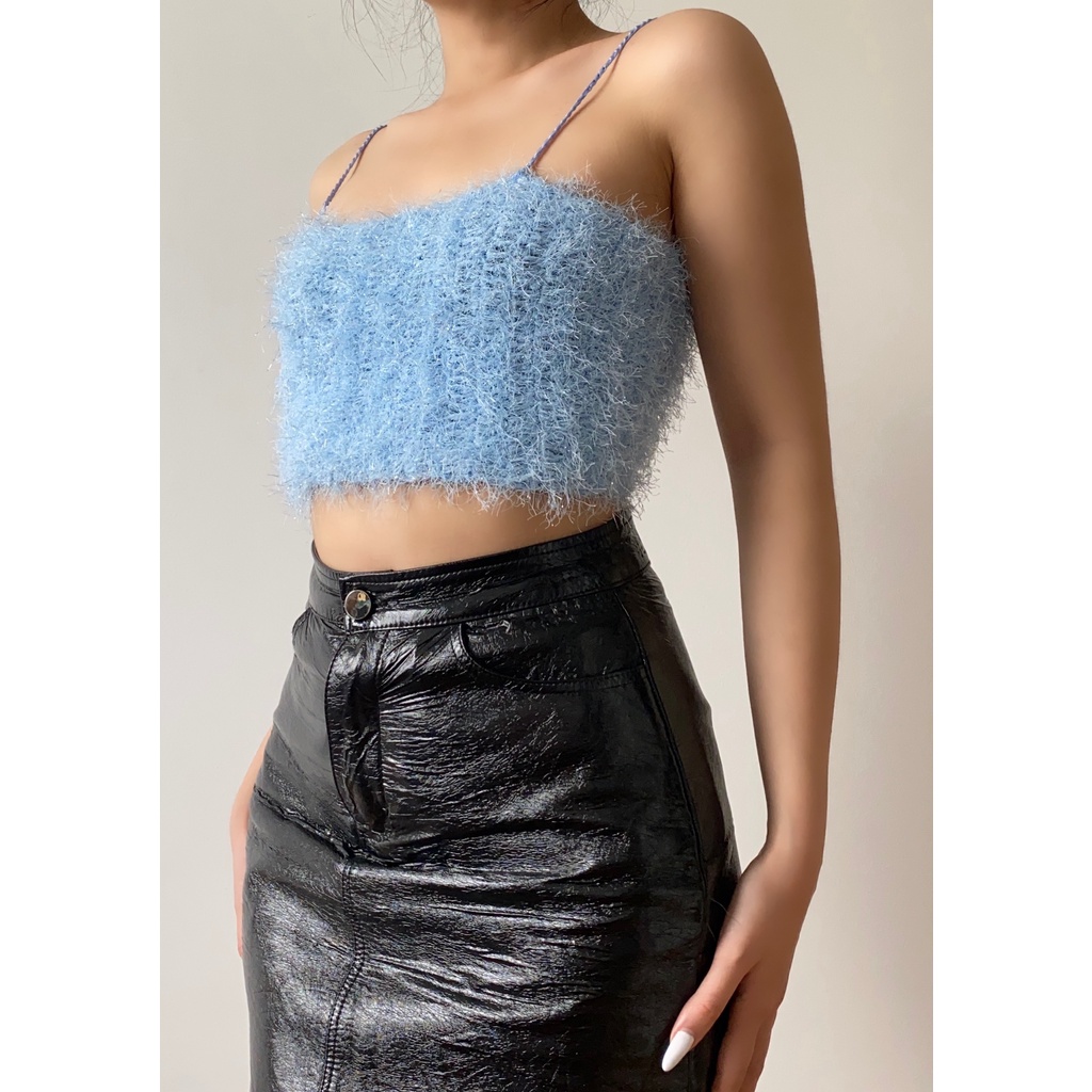 Áo 2 dây lông lấp lánh Splassshy chất liệu mềm nhẹ Blink Top