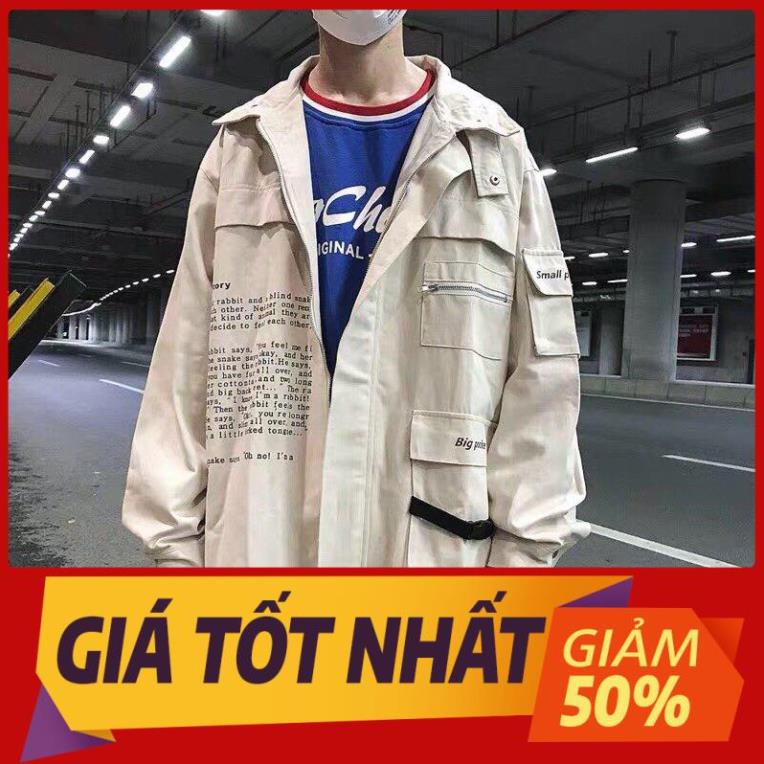 Áo Khoác Kaki Nam Nữ Dài Tay Có Nón Form Rộng 2 Lớp Phong Cách Hàn Quốc Trẻ Trung Năng Động Dễ Phối Đồ | MAZINGSHOP