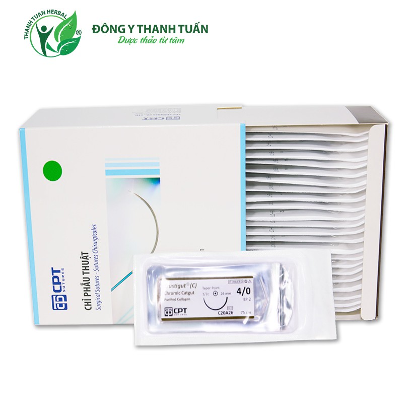 Chỉ Tự Tiêu CPT TRUSTIGUT (C)  3/0 4/0 CHROMIC CATGUT - Chỉ Phẫu Thuật Và Dùng Cho Cấy Chỉ Tự Tiêu Sau 2-3 Tuần