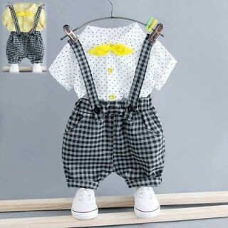 Combo Set yếm râu sơ mi công tử cho bé