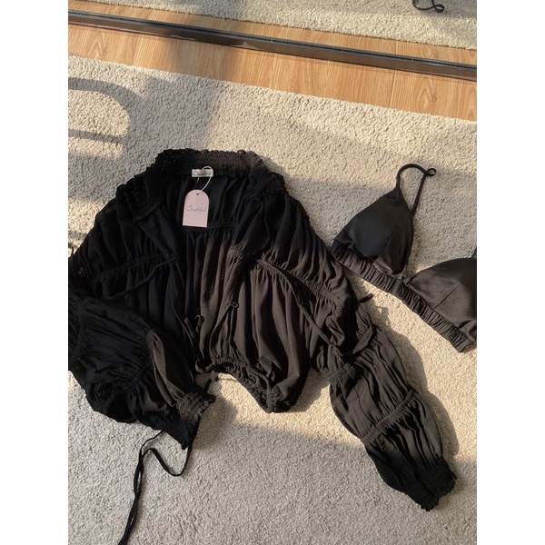 Áo somi voan nhún(k kèm bra lụa)