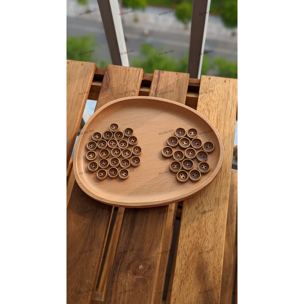 Cúc gỗ dừa  trang trí Vintage