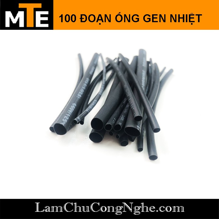 Combo 100 đoạn gen co nhiệt 10cm nhiều màu các loại