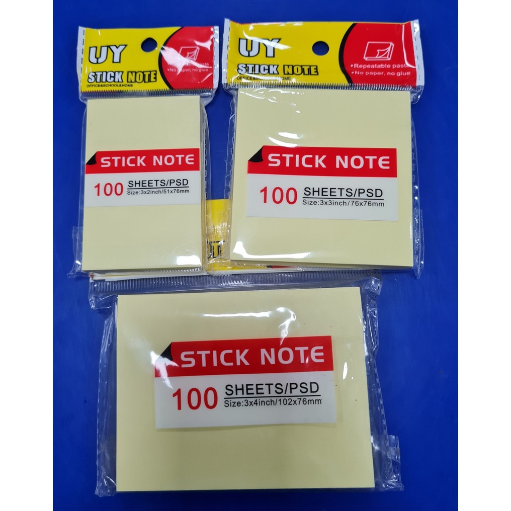 Giấy note ghi chú I Giấy nhớ UY 3x2 / 3x3 / 3x4