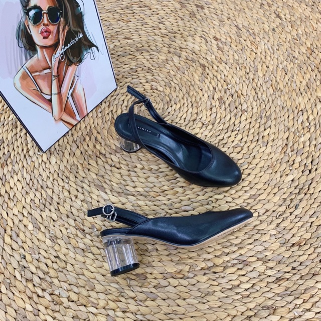 SORAMISHOP - SLINGBACK NỮ GÓT TRONG SUỐT 7 PHÂN
