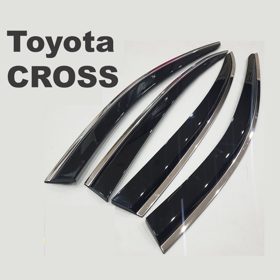 è Che Mưa Cho Xe Toyota Cross 2020 2021 Mẫu Viền Inox