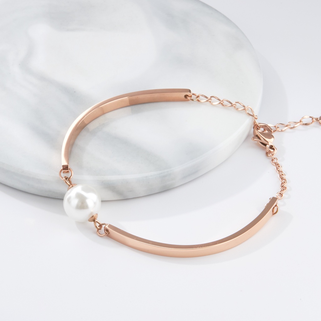 Vòng tay nữ CDE Pearl Bracelet Rose Gold CDE2021