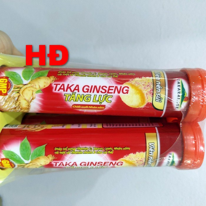 Viên sủi vitamin nhân sâm Taka Gingseng tăng lực, bồi bổ sức khỏe (Combo 02 lọ x 20 viên)