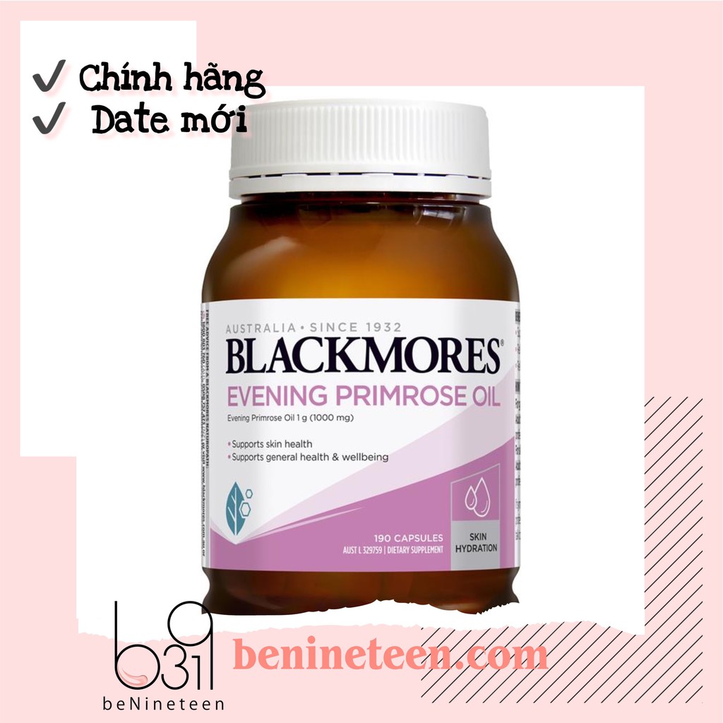 [SẴN, BILL ÚC] Tinh Dầu Hoa Anh Thảo Blackmores Evening Primrose Oil Bổ Sung Omega 6 (125 viên / 190 viên) [beNineteen]