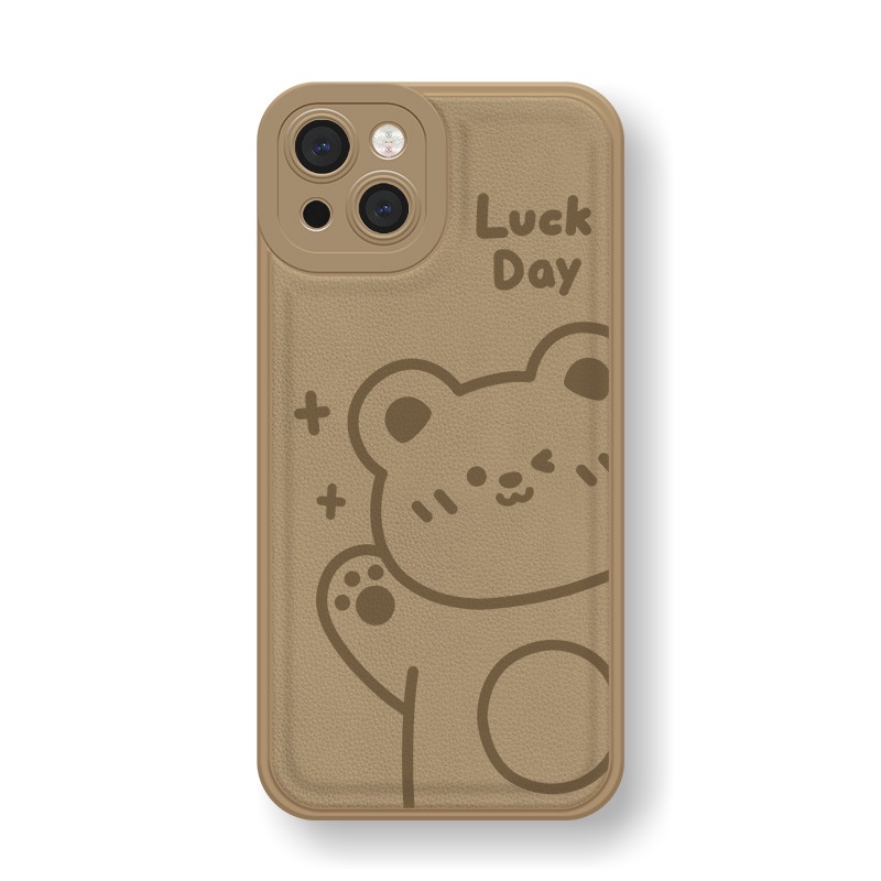 Ốp lưng iphone ốp Điện Thoại Da Trơn Chống Sốc In Hình Gấu Hoạt Hình Cho iPhone 14 13 12 11 PROMAX XS XR XSMAX SE2020 6 7 8PLUS
