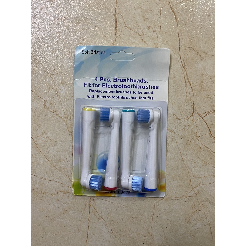 Set bộ 4 đầu bàn chải đánh răng điện cho máy Oral B lông mềm