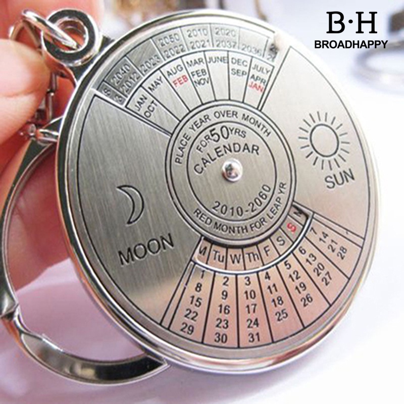 Móc Khóa Kim Loại Hình Lịch Vạn Niên 50 Năm