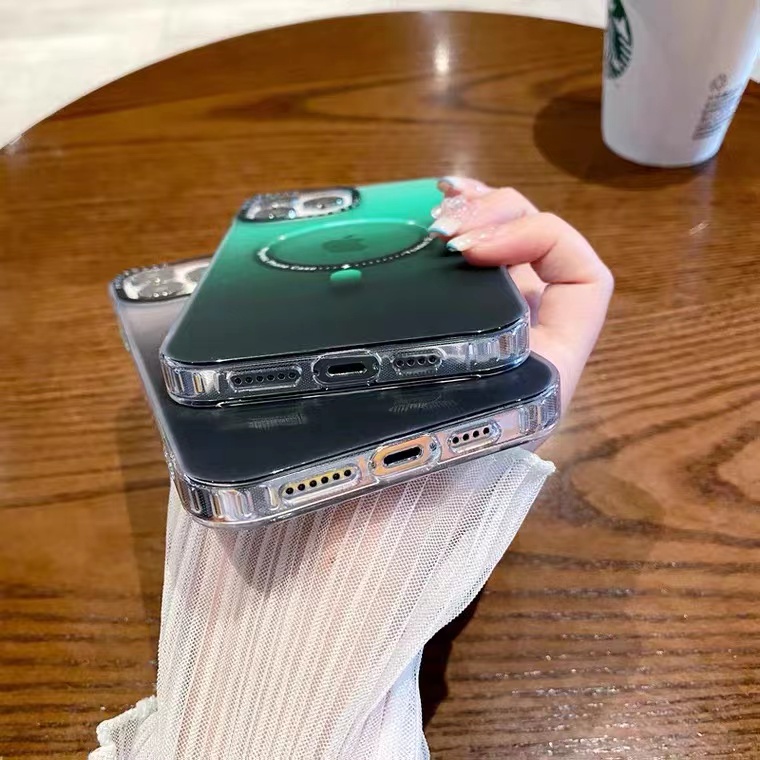 Ốp Điện Thoại Acrylic Mặt Nhám Màu Gradient Chống Sốc Cho iPhone 11 12 13 PRO MAX 12 mini 13mini 11 PRO MAX