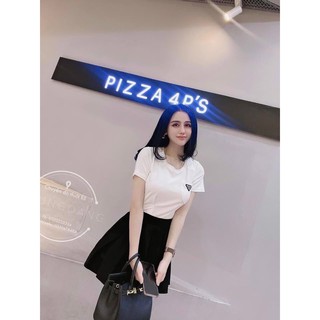 ANU145 - ÁO ZIP NỮ CỘC TAY LOGO PRADA