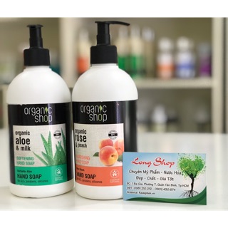 Sữa rửa tay dưỡng da Organic Shop