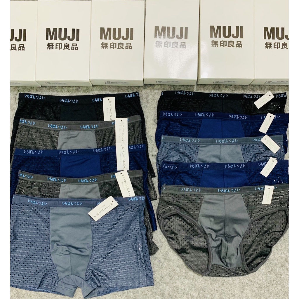 [Hàng loại 1] Hộp 4 quần lót nam tam giác nhật bản - quần sịp thông hơi cotton cạp nhỏ mềm mại cực thoải mái.