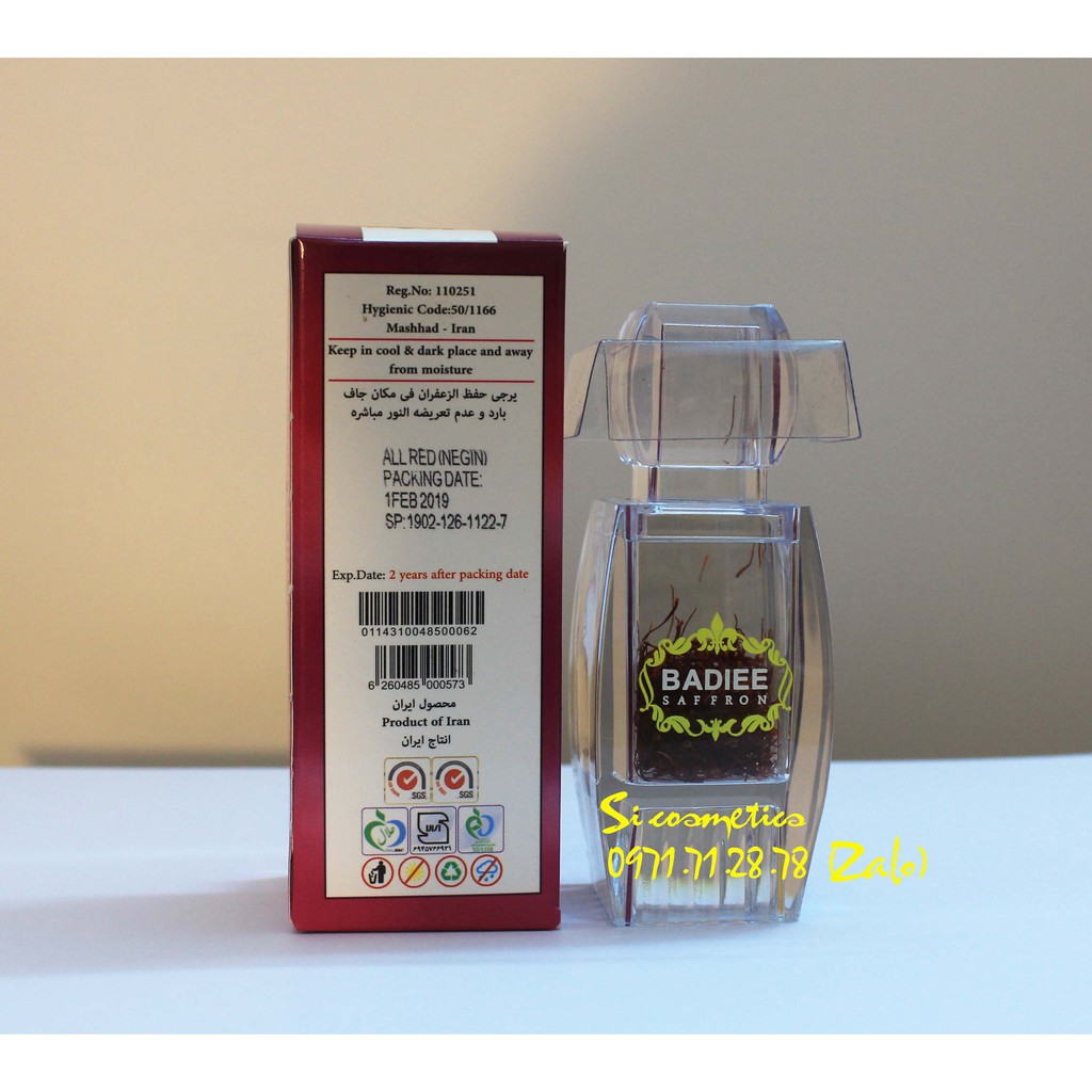 [ Cam kết hàng thật ] Nhuỵ Hoa Nghệ Tây Saffron Badiee chính hãng Iran 1gr | BigBuy360 - bigbuy360.vn