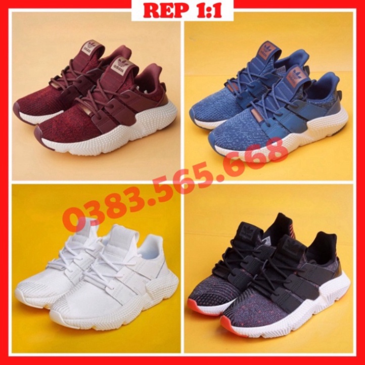 , Giày Sneaker Prophere Xanh Dương, Trắng, Đỏ, Đen Gót Cam Cao Cấp