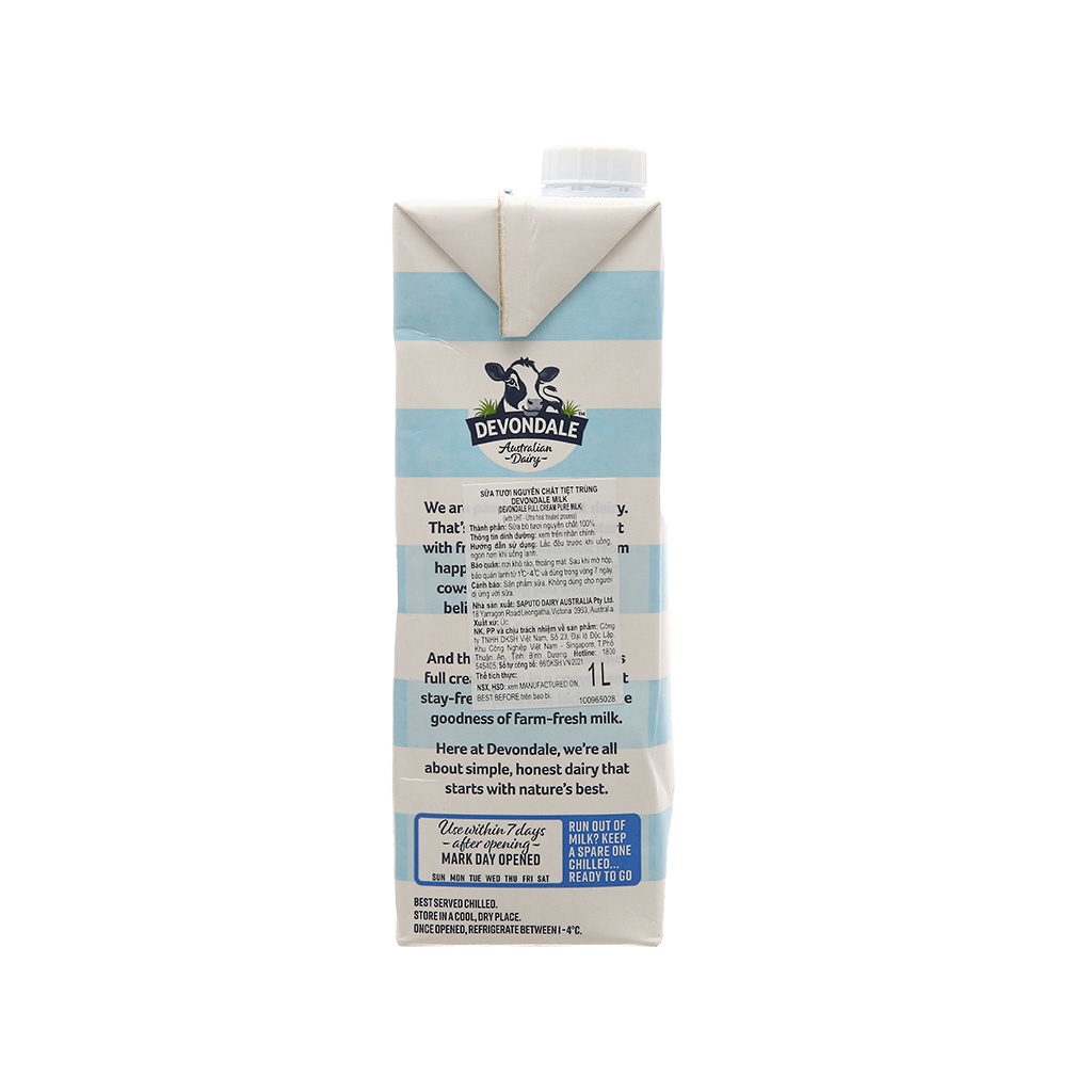 Sữa DEVONDALE 1L - Sữa Tươi Nguyên Kem - Sữa Úc