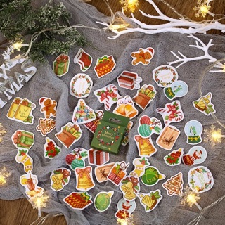 Hộp 50 miếng sticker noel