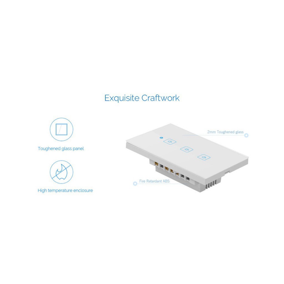 Công tắc điện thông minh WiFi Smart Switch. Bản rút gọn của Sonoff T1-US,công tắc wifi,nhà thông minh