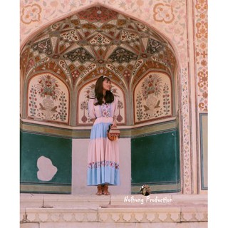 Đầm Váy Bohemian thổ cẩm maxi vintage babydoll dáng dài suông rộng đi biển đẹp xinh rẻ độc lạ bigsize bầu bí teen hotgir