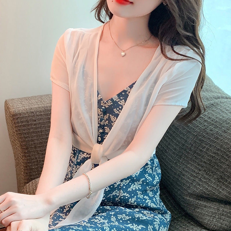 Áo Khoác Voan Mỏng Tay Ngắn Thời Trang Dành Cho Nữ###