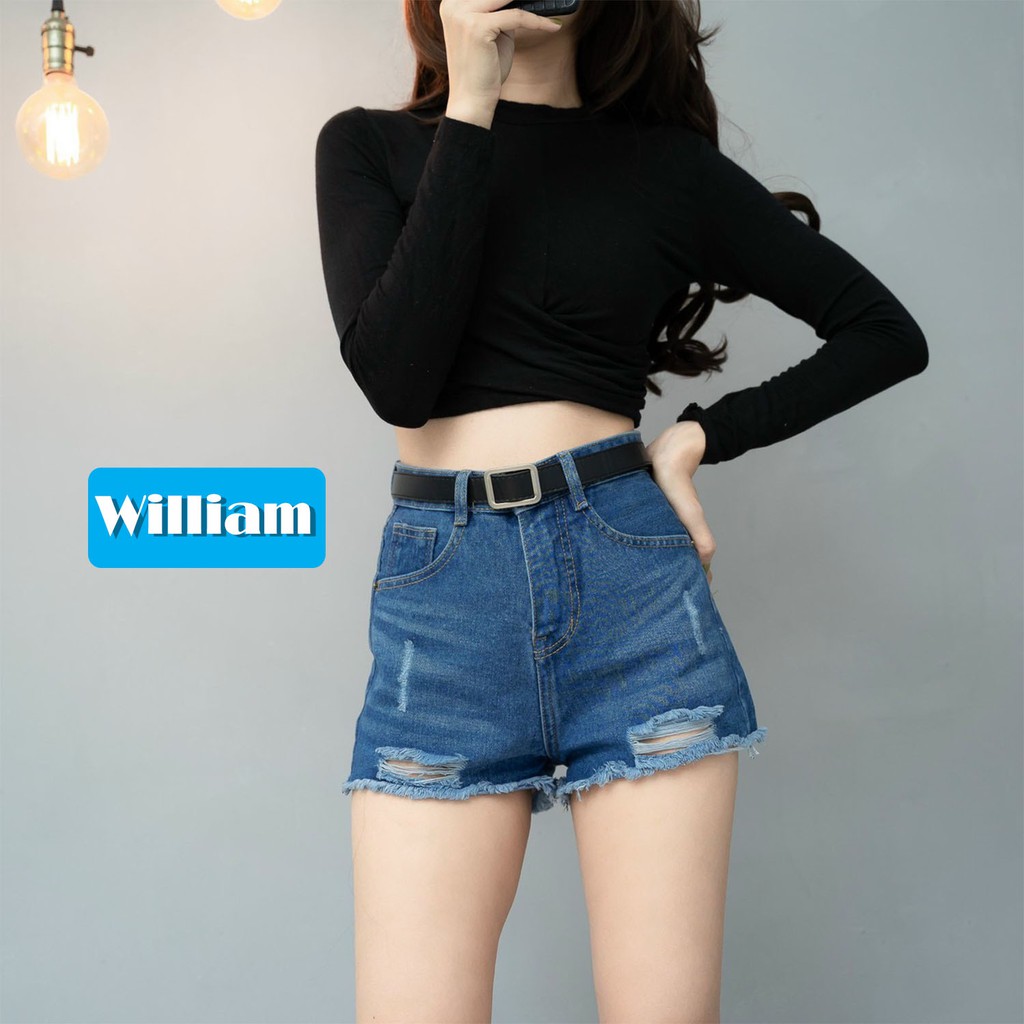 [FREESHIP_50K] Quần short jean nữ sành điệu chất jean denim bền đẹp William - AT91