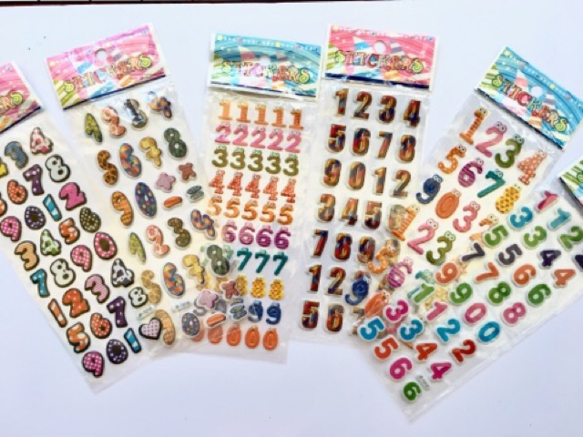 Sticker 3d theo chủ đề trang trí album, love box, cho bé học tập