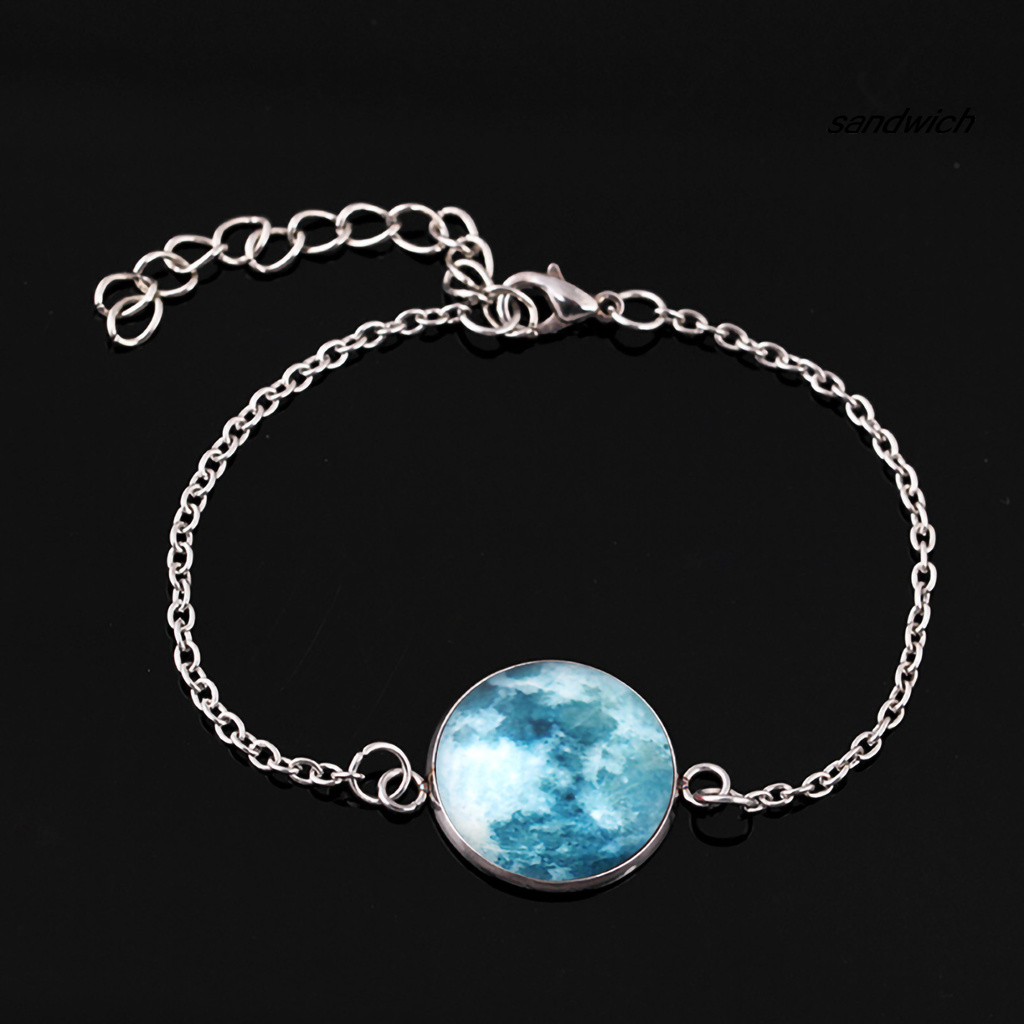 Vòng tay họa tiết mặt trăng đính đá phát sáng trong đêm thời trang cho nữ