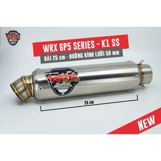 Pô WRX GP5 K1 (mẫu mới) tròn màu inox