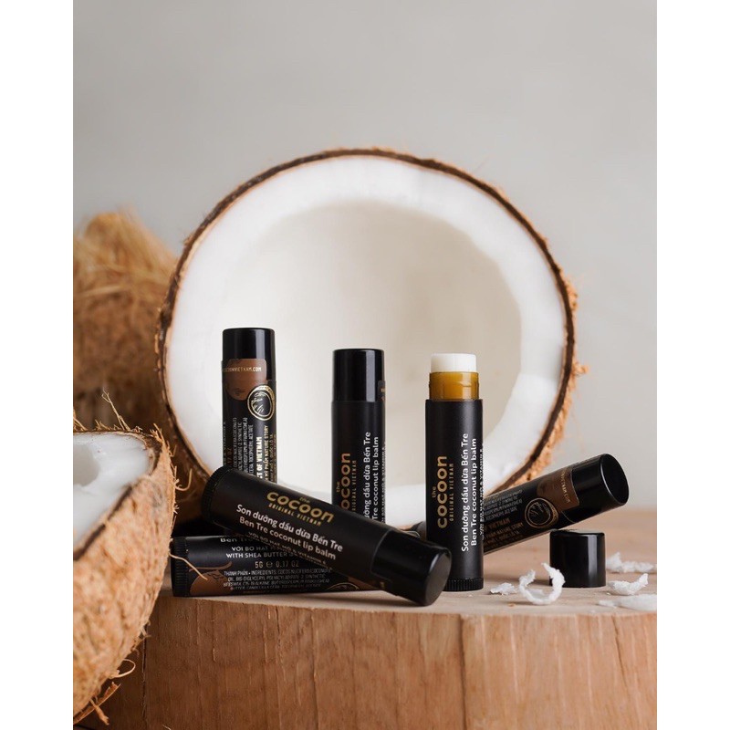 Son dưỡng dầu dừa Bến Tre Cocoon Coconut Lip Balm 5g