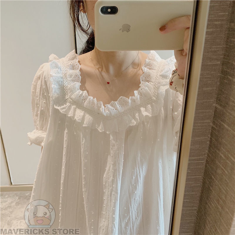 Đồ ngủ Tay Ngắn Phối Ren Phong Cách Hàn Quốc Thời Trang Cho Nữ