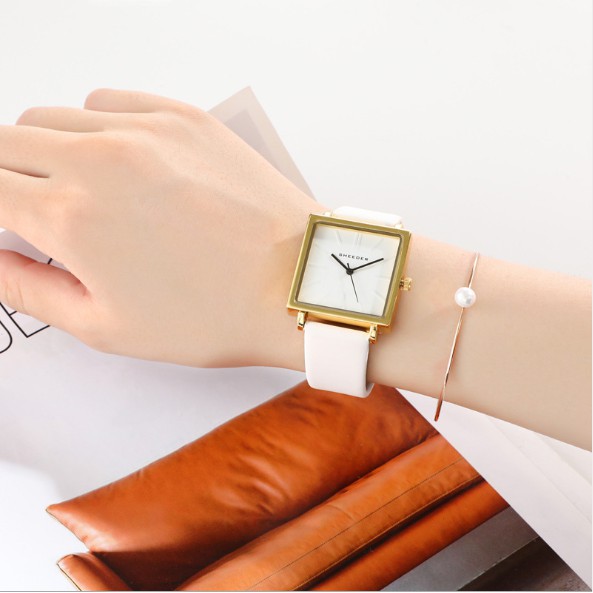 [Mã FAMAYFA2 giảm 10K đơn 50K] Đồng hồ nữ SHEEDER mặt vuông dây da cao cấp size 36mm | BigBuy360 - bigbuy360.vn