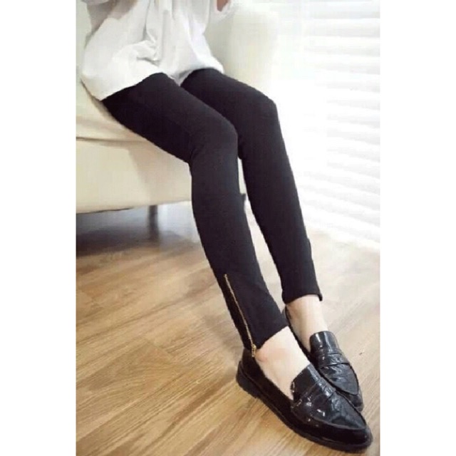 Quần legging nữ Navi co dãn có khoá kéo