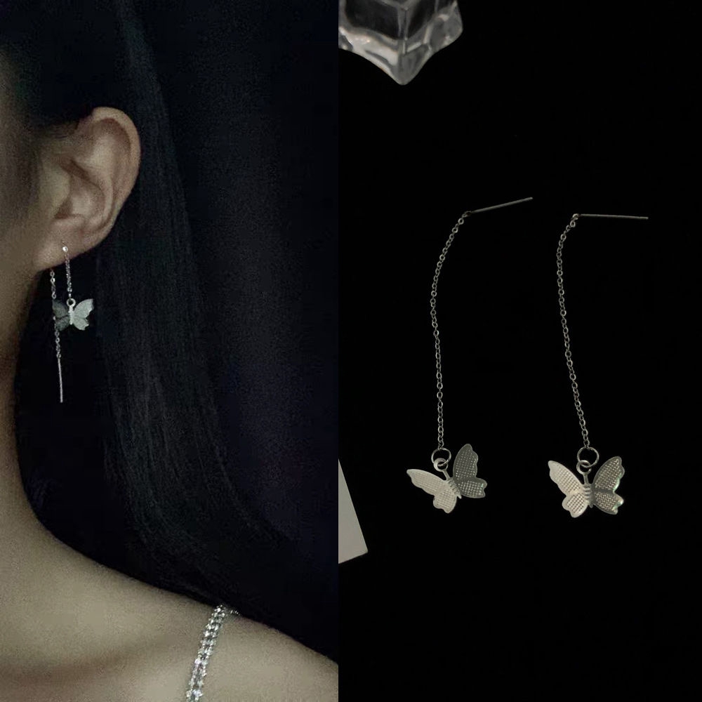 Khuyên tai 22440 hình bướm nhỏ tươi mới thanh lịch độc đáo phong cách tiên nữ dịu dàng