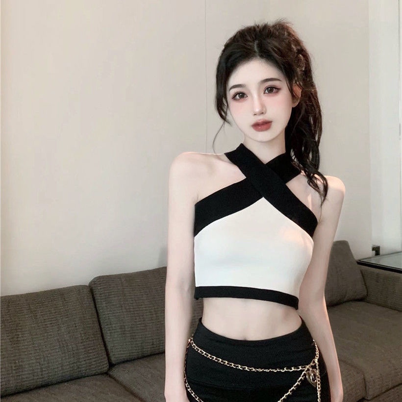 Áo Hai Dây Dáng Ngắn Hở Vai Thời Trang Mùa Hè Quyến Rũ Cho Nữ