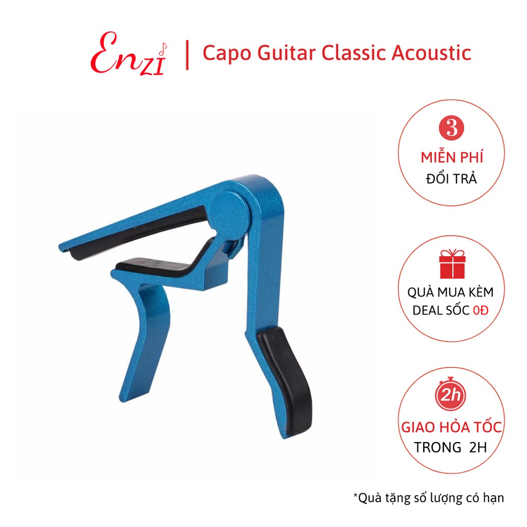 Kẹp capo nhỏ guitar classic acoustic kim loại màu vàng Enzi lên tông hạ tông dùng cho mọi loại đàn ghita